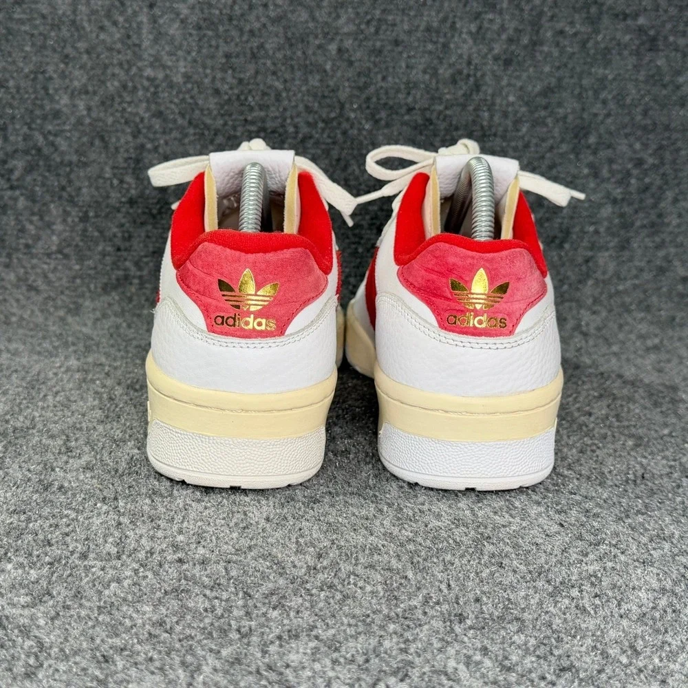 Adidas Rivalry Low Premium Sneakers Men's 10 White Scarlet Athletic Retro Shoes